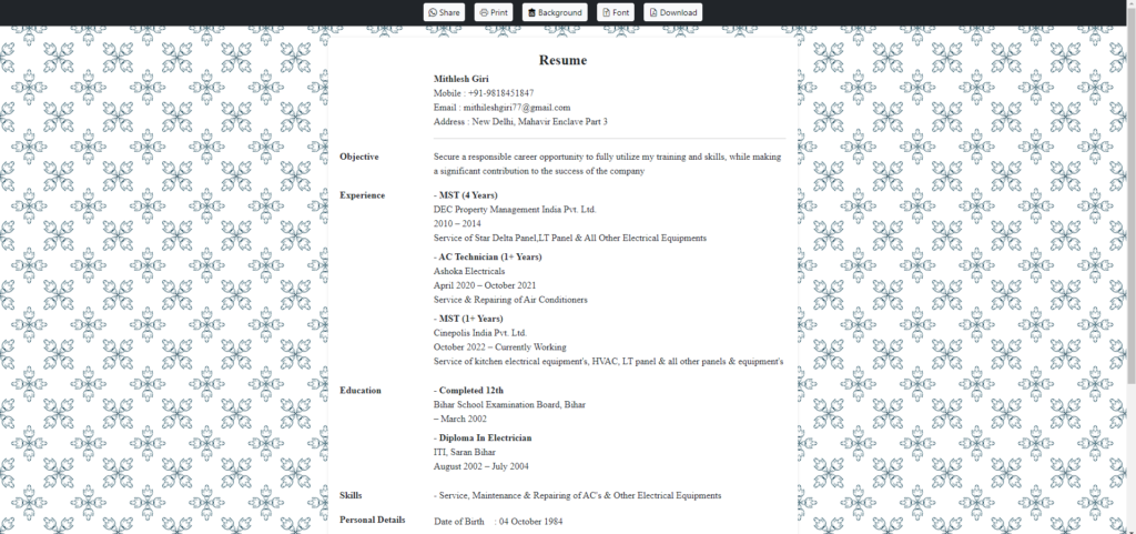 Resume Builder Web Application Project – Codegully Store – high quality ...