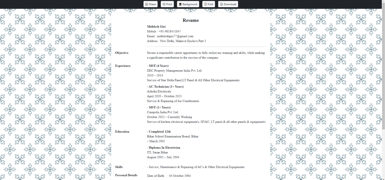 Resume Builder Web Application Project – Codegully Store – high quality ...